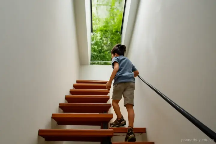 Nhà ống và cầu thang: vị trí nào vừa thoáng vừa hợp quan niệm